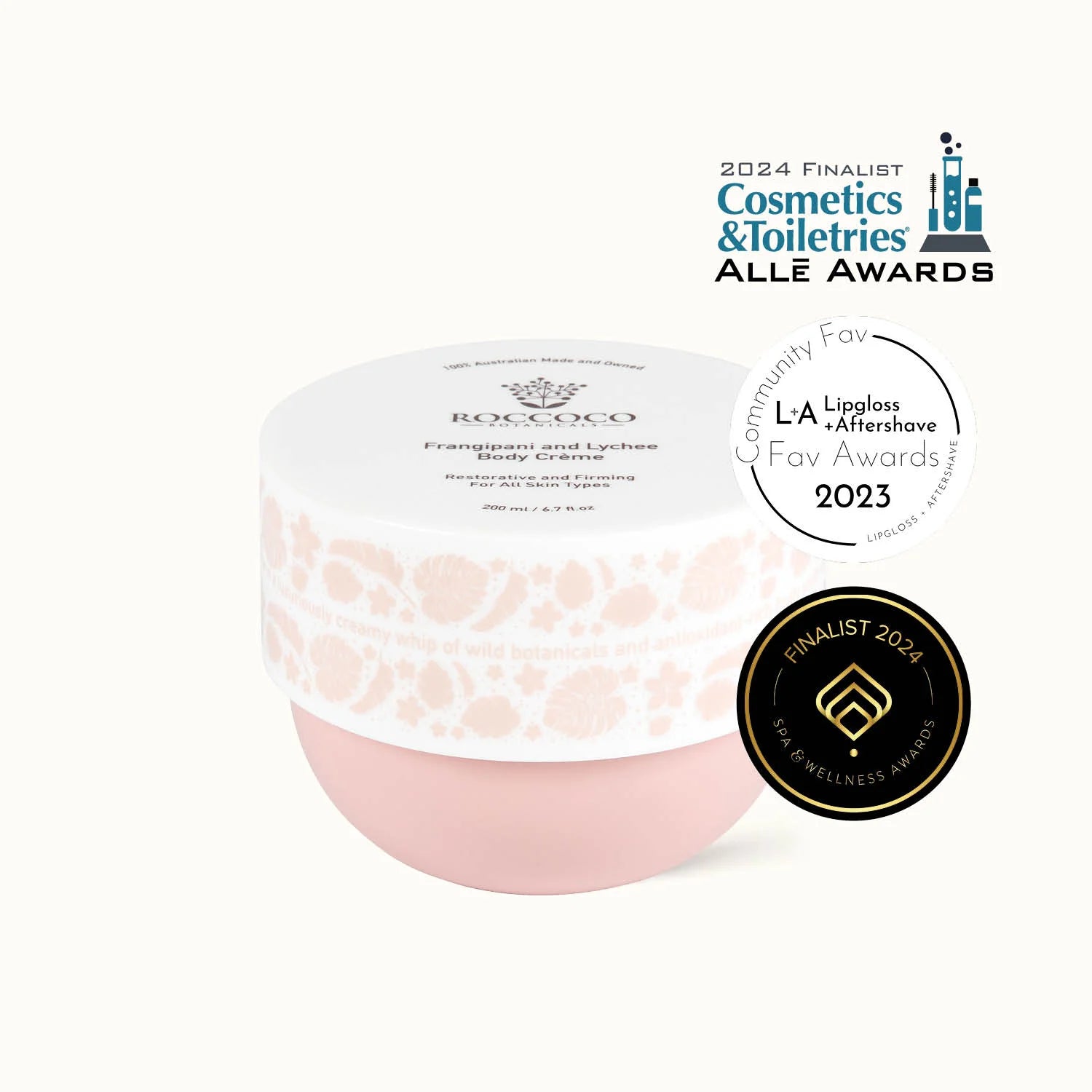 Roccoco Botanicals Frangipani and Lychee Body Crème