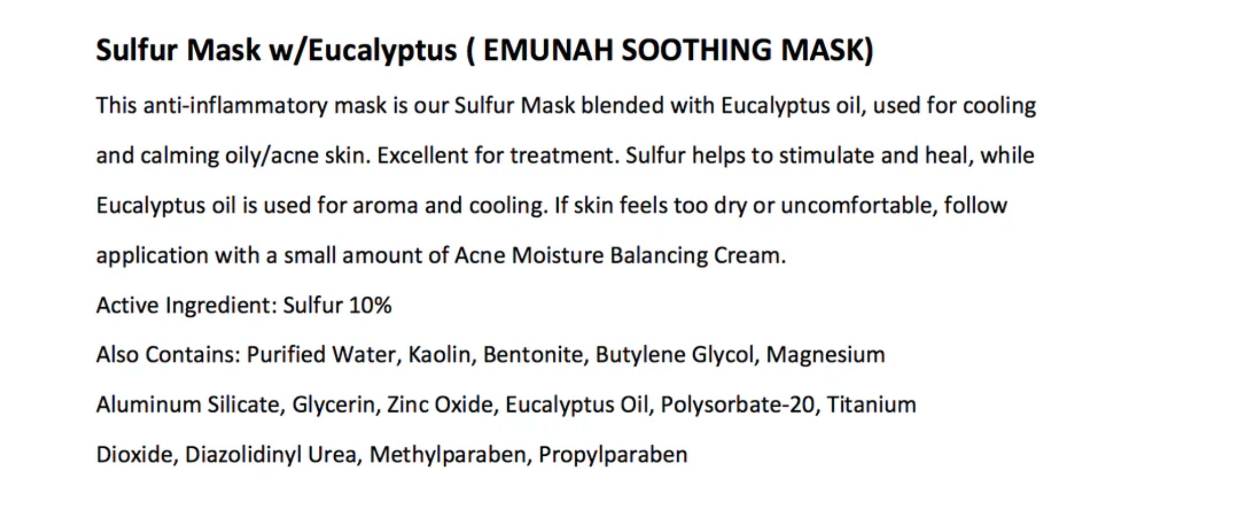 DewAmor Emunah Soothing Mask